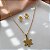 COLAR KIT MARGARIDA LISA DOURADO AÇO 316L⭐️ - Imagem 1