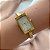 BRACELETE RELÓGIO RETANGULAR MINIMALISTA DOURADO AÇO 316L⭐️ - Imagem 4