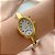 BRACELETE RELÓGIO OVAL MINIMALISTA DOURADO AÇO 316L⭐️ - Imagem 2