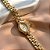 RELÓGIO FEMININO OVAL COM STRASS DOURADO BIJU - Imagem 3