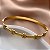 PULSEIRA / BRACELETE FILEIRA FLORZINHAS COM STRASS DOURADO AÇO 316L⭐️ - Imagem 1