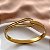 PULSEIRA / BRACELETE ENTRELAÇO COM STRASS DOURADO AÇO 316L⭐️ - Imagem 1