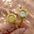 BRACELETE RELÓGIO REDONDO PEQUENO COM STRASS DOURADO AÇO 316L⭐️ - Imagem 2