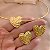 CONJUNTO DE COLAR ARO E BRINCO CORAÇÃO TEXTURIZADA DOURADO AÇO 316L⭐️ - Imagem 3