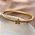 PULSEIRA / BRACELETE FLOR E RIVIERAS DOURADO AÇO 316L⭐️ - Imagem 3
