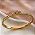 PULSEIRA / BRACELETE FLOR E RIVIERAS DOURADO AÇO 316L⭐️ - Imagem 1
