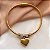PULSEIRA / BRACELETE ARO PINGENTE CORAÇÃO DOURADO AÇO 316L⭐️ - Imagem 1