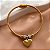 PULSEIRA / BRACELETE ARO PINGENTE CORAÇÃO DOURADO AÇO 316L⭐️ - Imagem 3