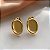 BRINCO OVAL LISO P DOURADO AÇO 316L⭐️ - Imagem 1