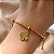 PULSEIRA CORRENTE RABO DE RATO TREVOS LISOS DOURADO AÇO 316L⭐️ - Imagem 1
