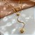COLAR DUPLO ESTILO GRAVATINHA BOLINHA ACHATADA DOURADO AÇO 316L⭐️ - Imagem 2