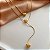COLAR DUPLO ESTILO GRAVATINHA CORAÇÃO ACHATADA DOURADO AÇO 316L⭐️ - Imagem 1