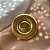 BROCHE REDONDO RISCADO DOURADO AÇO 316L⭐️ - Imagem 1