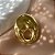 BROCHE OVAL MARTELADO DOURADO AÇO 316L⭐️ - Imagem 1