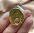 BROCHE OVAL MARTELADO DOURADO AÇO 316L⭐️ - Imagem 3