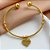 PULSEIRA/BRACELETE PINGENTE CORAÇÃO LISO DOURADO AÇO 316L⭐️ - Imagem 1