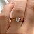 ANEL FIO GOTA SOLITÁRIO PEDRA ZIRCÔNIA DOURADO AÇO 316L⭐️ - Imagem 2