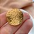 BROCHE REDONDO TEXTURIZADO DOURADO AÇO 316L⭐️ - Imagem 2