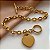 PULSEIRA ELOS GROSSOS FECHO T PINGENTE CORAÇÃO LISO DOURADO AÇO 316L⭐️ - Imagem 3