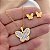 CONJUNTO COLAR E BRINCO BORBOLETA COM ZIRCÔNIAS DOURADO AÇO 316L⭐️ - Imagem 2