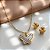 CONJUNTO COLAR E BRINCO BORBOLETA COM ZIRCÔNIAS DOURADO AÇO 316L⭐️ - Imagem 1