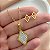 CONJUNTO COLAR E BRINCO LOSANGO COM ZIRCÔNIAS DOURADO AÇO 316L⭐️ - Imagem 2