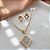 CONJUNTO COLAR E BRINCO LOSANGO COM ZIRCÔNIAS DOURADO AÇO 316L⭐️ - Imagem 1
