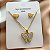 CONJUNTO COLAR E BRINCO BORBOLETA DETALHADA COM ZIRCÔNIAS DOURADO AÇO 316L⭐️ - Imagem 3