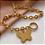PULSEIRA ELOS GROSSOS FECHO T PINGENTE BORBOLETA LISO DOURADO AÇO 316L⭐️ - Imagem 2