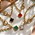 PULSEIRA ELOS GROSSOS FECHO T PINGENTE TREVO ESMALTADO DOURADO AÇO 316L⭐️ - Imagem 1