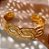 PULSEIRA/BRACELETE TRAMA MARTELADO DOURADO AÇO 316L⭐️ - Imagem 1