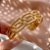PULSEIRA/BRACELETE TRAMA MARTELADO DOURADO AÇO 316L⭐️ - Imagem 2