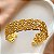 PULSEIRA/ BRACELETE LARGO ELOS ALFINETES DOURADO AÇO 316L⭐️ - Imagem 2