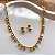 CONJUNTO BRINCO E COLAR BOLINHAS DOURADO AÇO 316L PREMIUM⭐️ - Imagem 1
