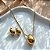 CONJUNTO BRINCO E COLAR GOTA BOLEADA DOURADO AÇO 316L PREMIUM⭐️ - Imagem 1