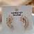 BRINCO EAR CUFF FOLHAGEM DE ZIRCÔNIAS COLOR DOURADO BIJU - Imagem 3
