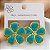 BRINCO FLOR DELICADA ESMALTADO DOURADO AÇO 316L⭐️(GRUPO 2) - Imagem 3