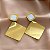 BRINCO QUADRADO MADREPÉROLA PLACA PENDENTE DOURADO AÇO 316L⭐️ - Imagem 2