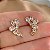 BRINCO EAR CUFF GOTAS DE ZIRCÔNIAS COLOR DOURADO BIJU - Imagem 5