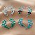 BRINCO EAR CUFF GOTAS DE ZIRCÔNIAS COLOR PRATEADO BIJU - Imagem 1