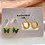 KIT DE BRINCOS BORBOLETA ESMALTADA COLOR DOURADO AÇO 316L⭐️ - Imagem 3