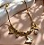 PULSEIRA PINGENTES BORBOLETAS LISAS E MADREPÉROLA DOURADO AÇO 316L⭐️ - Imagem 2