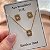 CONJUNTO BRINCO E COLAR QUADRADO ZIRCÔNIA COLOR DOURADO AÇO 316L⭐️(GRUPO 1) - Imagem 2