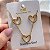 CONJUNTO BRINCO E COLAR CORAÇÃO FIO DOURADO AÇO 316L⭐️ - Imagem 2