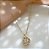 COLAR PINGENTE FLOR PEDRA ZIRCÔNIA DOURADO AÇO 316L⭐️ - Imagem 2