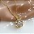 COLAR PINGENTE FLOR PEDRA ZIRCÔNIA DOURADO AÇO 316L⭐️ - Imagem 1