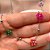 COLAR MINI FLORES DE CRISTAIS COLORIDOS AÇO 316L⭐️ - Imagem 2