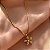 COLAR PINGENTE MINI FLOR COM ZIRCÔNIA DOURADO AÇO 316L⭐️ - Imagem 1