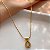 COLAR GOTA VAZADA MINI ZIRCÔNIA DOURADO AÇO 316L⭐️ - Imagem 2