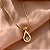 COLAR GOTA VAZADA MINI ZIRCÔNIA DOURADO AÇO 316L⭐️ - Imagem 1
